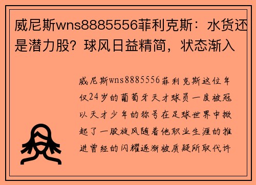 威尼斯wns8885556菲利克斯：水货还是潜力股？球风日益精简，状态渐入佳境-不容忽视的未来之星