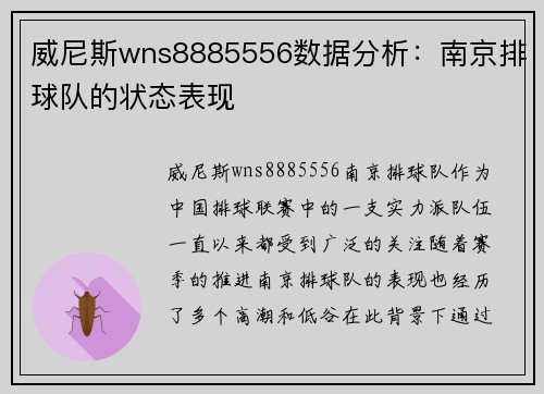 威尼斯wns8885556数据分析：南京排球队的状态表现